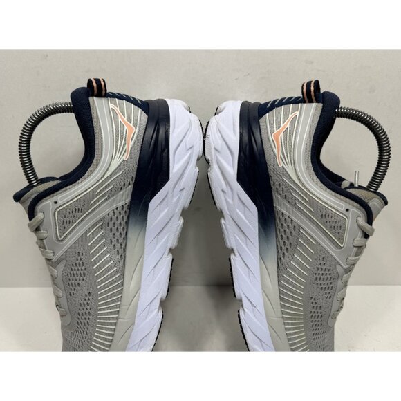 Hoka Womens One One Gray and Navy Athletic Shoes Size 7W - Picture 6 of 12